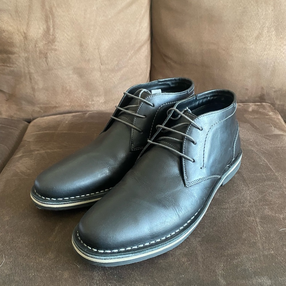 Steve Madden Mens Harken Black Leather Boot (Men’s size 10)